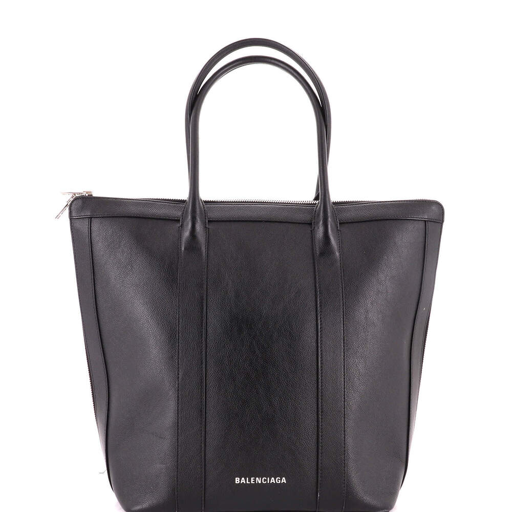 Balenciaga Large Laundry Cabas Zip Tote Leather
